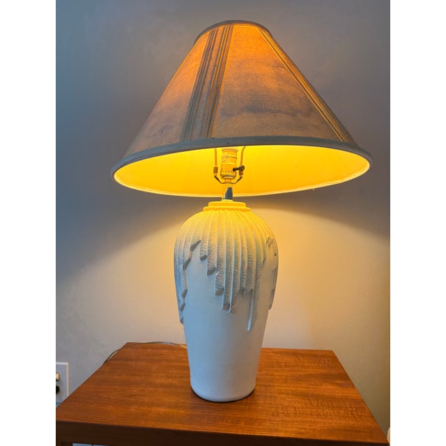 Metal 1995 Vintage Signed Elite Postmodern Ceramic Table Lamp Base - Art Deco Revival For Sale - Image 7 of 8
