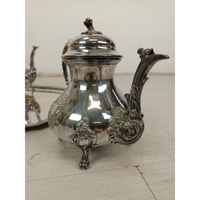 Louis XV Silver-Plated Tea and Coffee Service, Set of 5 For Sale - Image 11 of 18