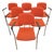 Hightower Modernist Stackable Arm Chairs, Set of Six For Sale