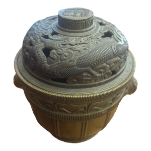 Antique Chinese Bronze Dragon Censor