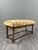 Wood Antique Turned Wood Bench with Floral Tapestry Seat For Sale - Image 7 of 8