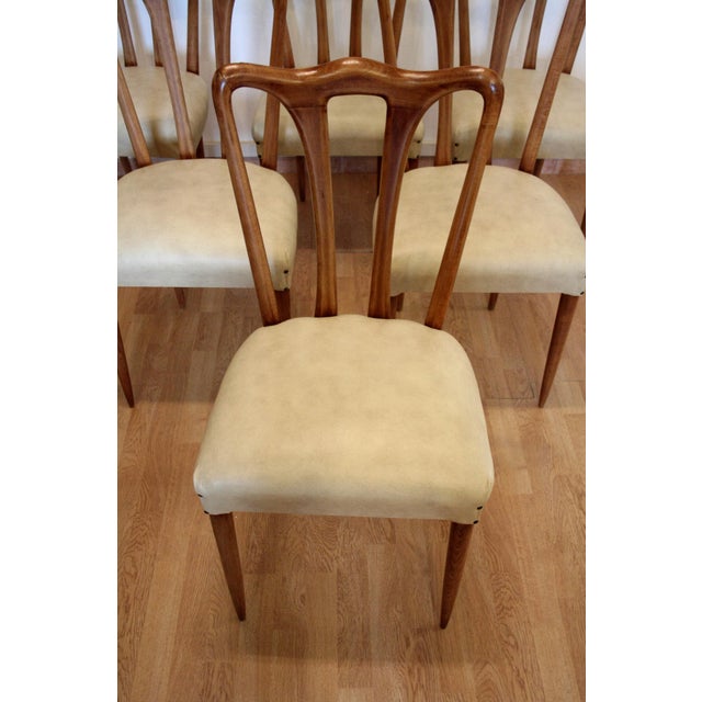 Mid-Century Modern Italian Chairs in White Faux Leather, 1960s, Set of 6 For Sale - Image 14 of 16