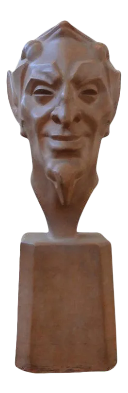 Antique French Art Deco Terracotta Bust by Max Le Verrier