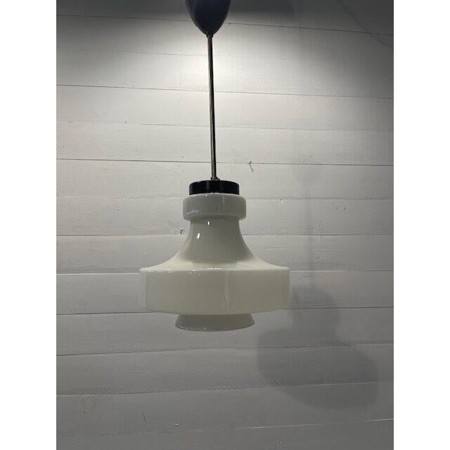 Vintage Ceiling Lamp in Milk Glass, 1970 For Sale - Image 4 of 6