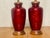 Oxblood Red Pair of Antique Chinese Sang De Boeuf Oxblood Porcelain Vase Table Lamps — Late 19th/Early 20th Century For Sale - Image 8 of 9