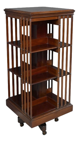20th Century Mahogany Revolving Bookshelf, England