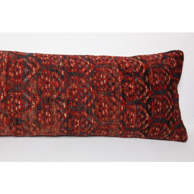 Textile Antique Organic Handmade Rug Pillow Cover -14'' X 47'' For Sale - Image 7 of 10