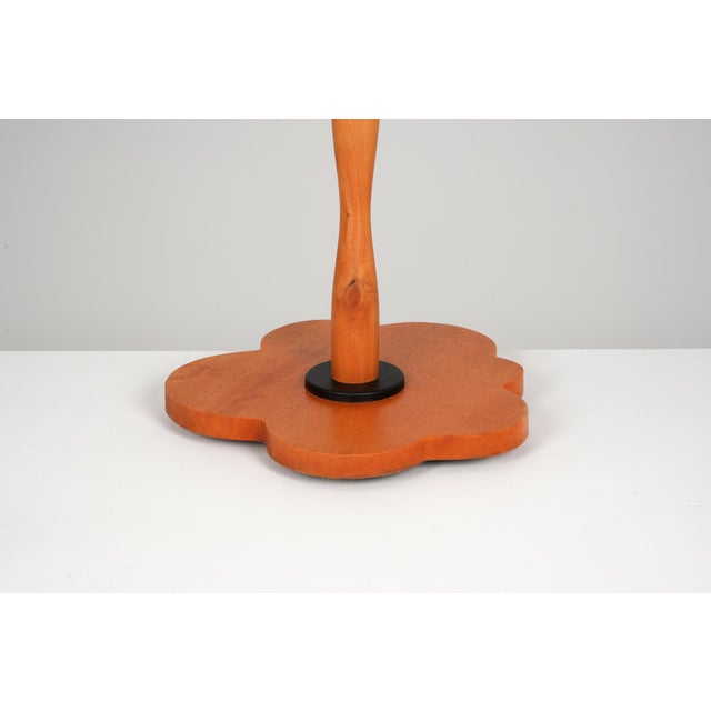 Large Vintage Table Lamp in Fabric and Wood, 1980s, in Very Good conditions. Designed 1990 to 1999 European Plug (up to...