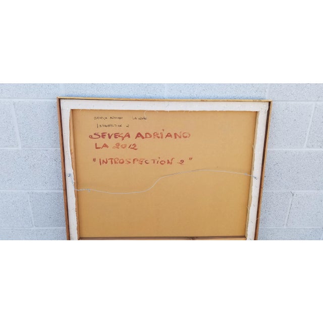 Orange Modern Abstract Painting on Canvas, Framed For Sale - Image 8 of 11