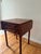 Mid 18th Century Antique English Hand-Constructed Cherry Drop Leaf Side/Work Table With Bobbin Legs For Sale - Image 5 of 15