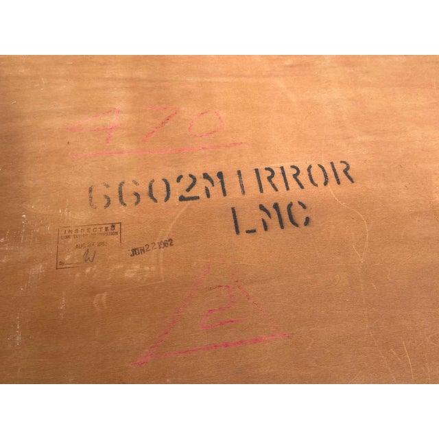 Brown 1960’s Solid Wood Floor Length Mirror For Sale - Image 8 of 9