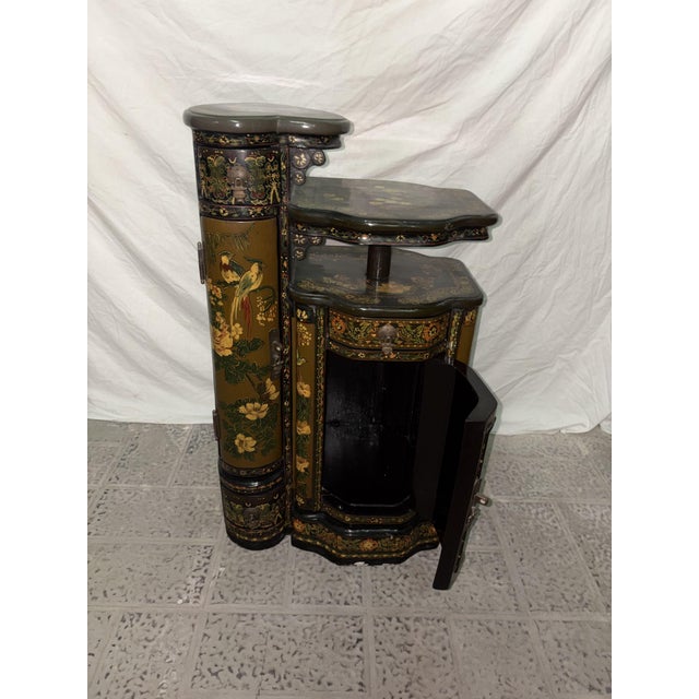 Chinese Lacquered Wood Cabinet, 1920 For Sale - Image 12 of 16