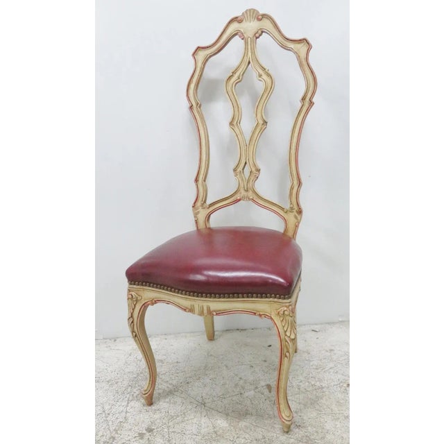 Italian Paint Distressed Desk Chair For Sale In Philadelphia - Image 6 of 6