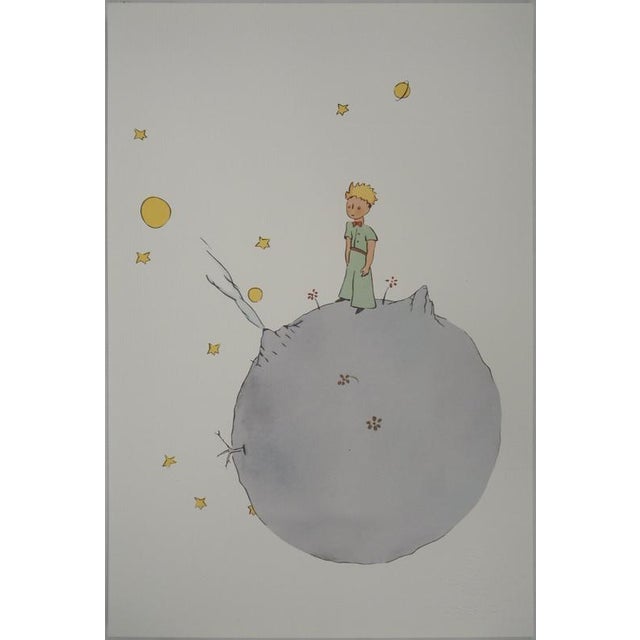 Antoine de Saint-Exupery, The Little Prince on the Asteroid, Lithograph For Sale - Image 5 of 6
