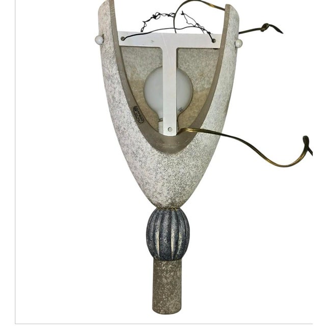 Glass 1980s Italian Seguso Murano Frosted Glass Wall Lamp For Sale - Image 7 of 11