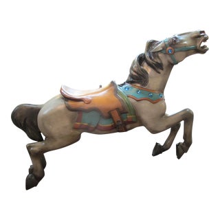 Antique Inner Row Jumper Carousel Horse Philadelphia Toboggan Co Attributed to Leo Zoller For Sale