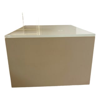 1990s Custom Made Lacquer End Unit for Coffee Table Art Books For Sale