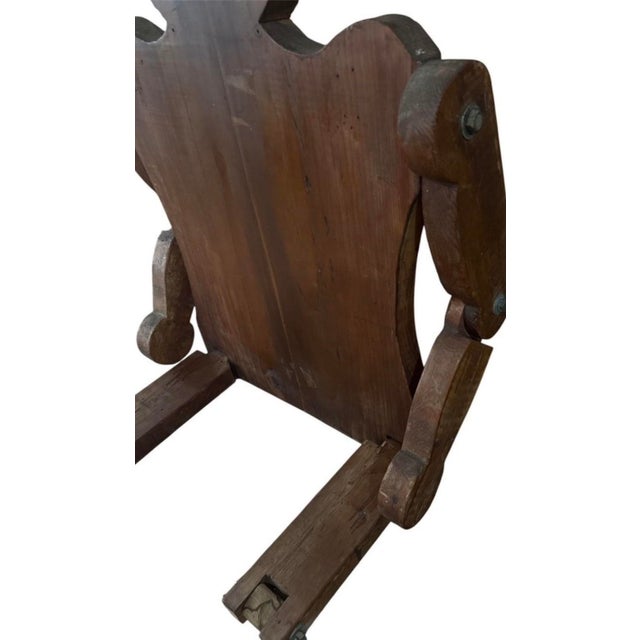 Articulated 20th Century Folk Art 54” Jointed Wooden Mannequin Oddity Sculpture For Sale - Image 4 of 8