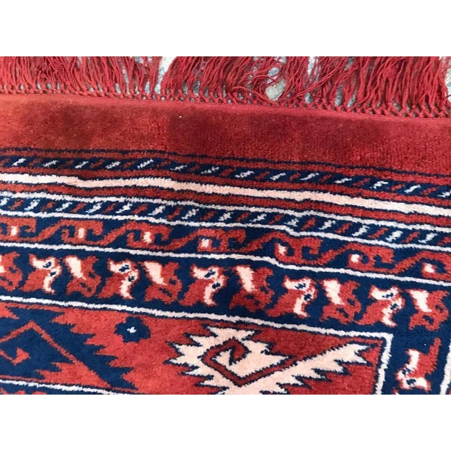 Vintage Fine Turkmen Afghan Boukhara Design Rug For Sale - Image 13 of 16