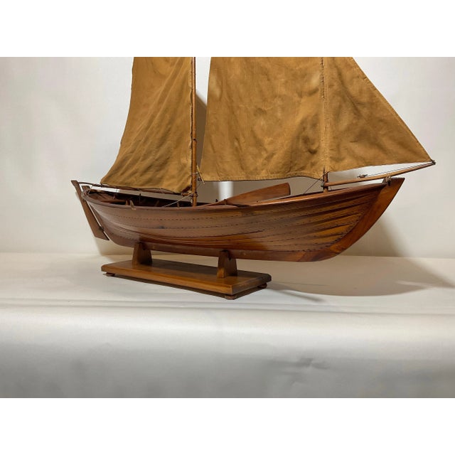 Antique Model of a Sailing Launch For Sale - Image 10 of 12