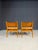 Vintage Wooden Armchairs with Leather Upholstery, 1940s, Set of 2 For Sale - Image 6 of 13