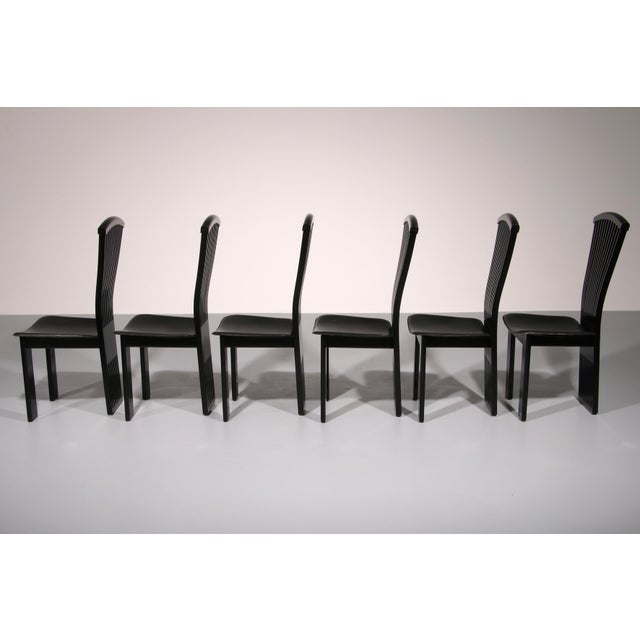 Wood Postmodern Dining Chairs by Pietro Costantini, Italy, 1980s, Set of 6 For Sale - Image 7 of 15
