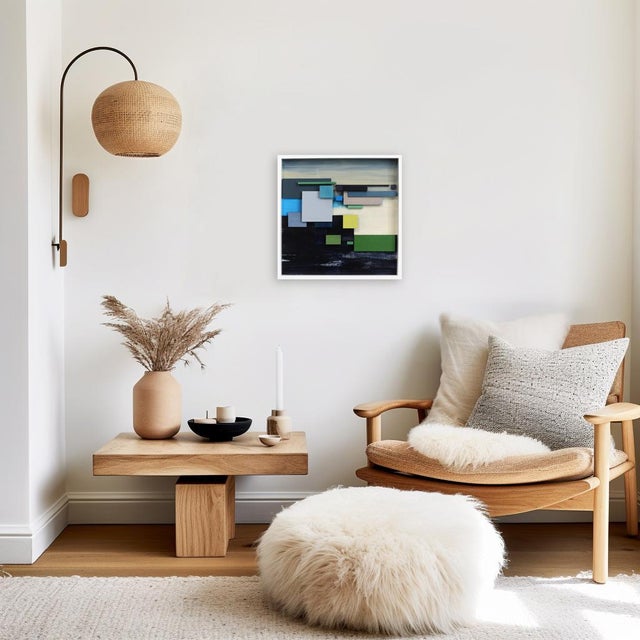 Wood Santa Monica Canyon - Framed Textural Abstract Mixed Media Original Artwork by Paul Kirley For Sale - Image 7 of 9