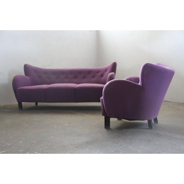 Danish Club Sofa by Fritz Hansen & Flemming Lassen, 1930s For Sale - Image 6 of 10