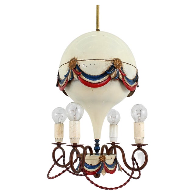 Mid-Century French Air Ballon Ceiling Lamp, 1950s For Sale