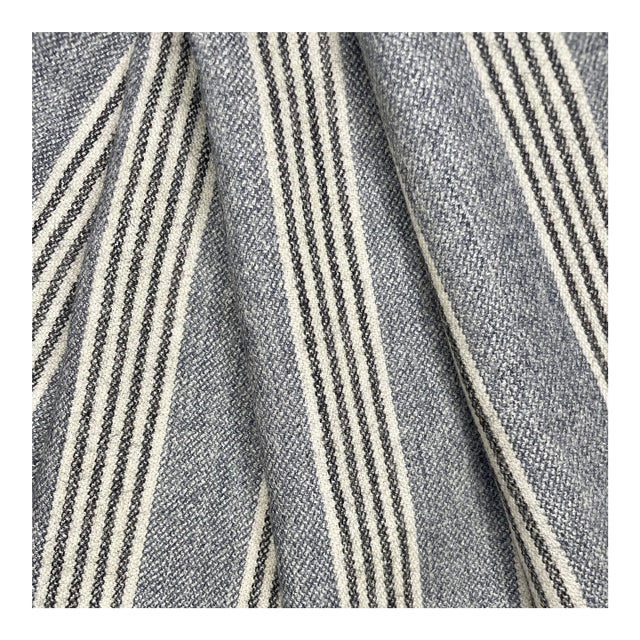 Ralph Lauren Fawkes Woolen Stripe Fabric Remnant 28" X 58" For Sale