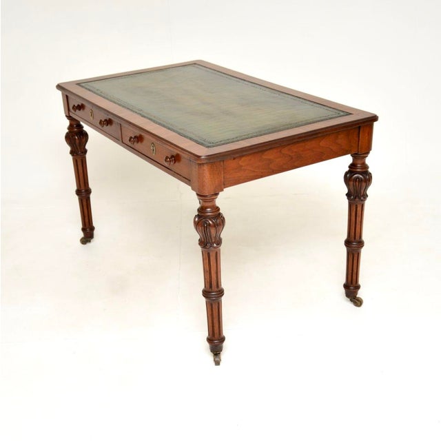 Antique William IV Walnut Desk, 1830s For Sale - Image 3 of 10