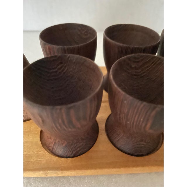 1960s Vintage Wooden Egg Cups, 1960s, Set of 9 For Sale - Image 5 of 8