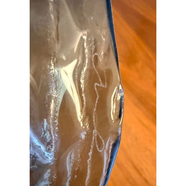 1990s Organic Modern Annieglass Custom Ocean Blue "Pasta Duo" Set For Sale - Image 11 of 11