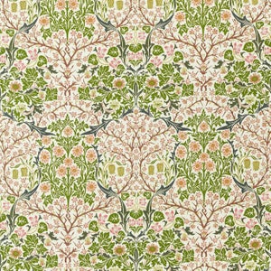 Morris & Co. Blackthorn Weave Fabric in Nettle/Clay
