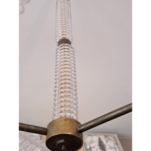 Modern Chandelier in Glass, 1970s For Sale - Image 3 of 8