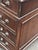 Pedestal Desk in Flame Veneer Mahogany with Green Leather Top For Sale - Image 3 of 13