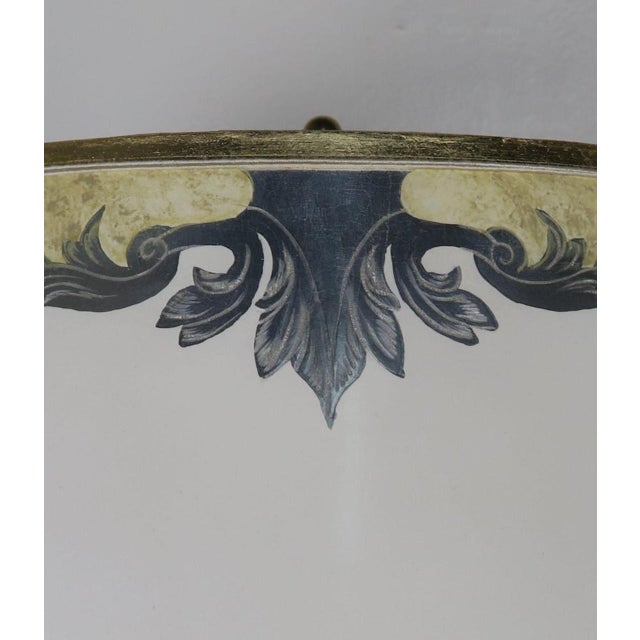 Cream Alabaster Urn Shaped Lamps With Hand Painted Parchment Shades, Pair For Sale - Image 9 of 9