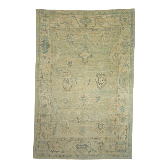 Turkish Oushak Rug 9'9" x 14'9" #18555 For Sale