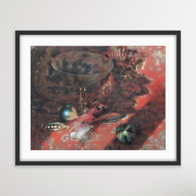 Red Ewa Pello, Still Life, Pastel on Paper, 1995 For Sale - Image 8 of 8