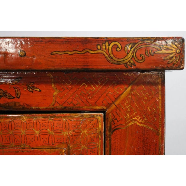 19th Century Chinese Red Gold Cabinet For Sale - Image 10 of 11