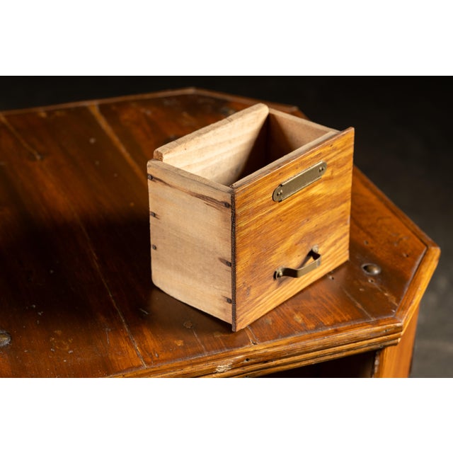 Early 20th Century Oak 40-Drawer Revolving Parts Cabinet For Sale - Image 12 of 16