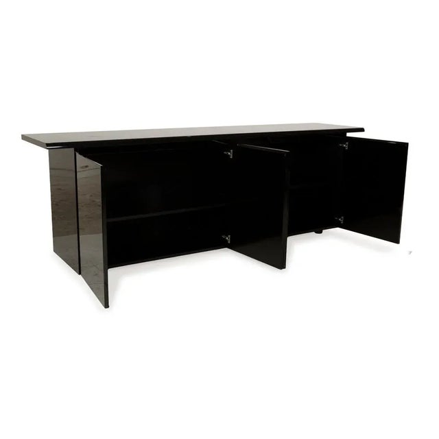 Modern Black Wooden Sideboard with Cupboard Compartments from Behr For Sale - Image 3 of 9