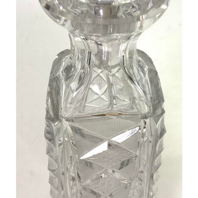1940s Art Nouveau Superior Cut Crystal Liqueur/Liquor Decanter For Sale - Image 11 of 12