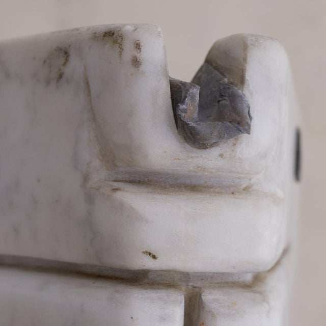 1980s Carrara Marble Fountain or Sculpture in the Manner of Paul Brandenburg For Sale - Image 4 of 9