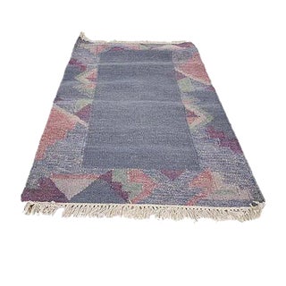 Vintage Indian Woolen Rug For Sale
