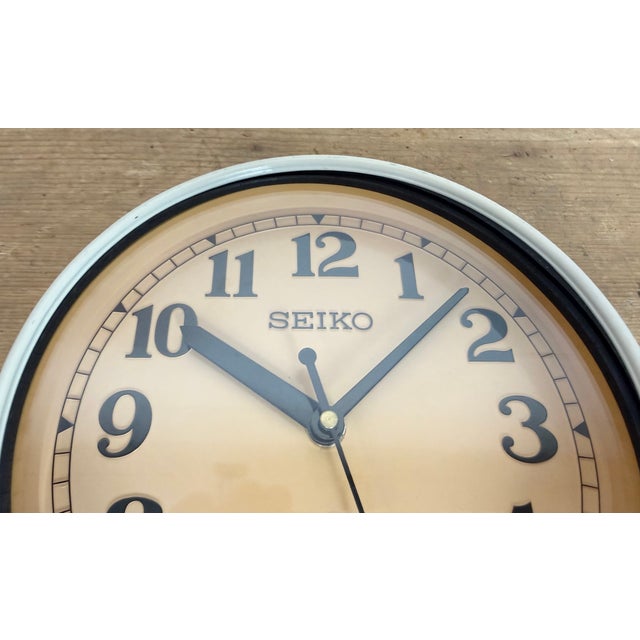 Vintage Beige Ships Wall Clock from Seiko, 1970s For Sale - Image 11 of 18