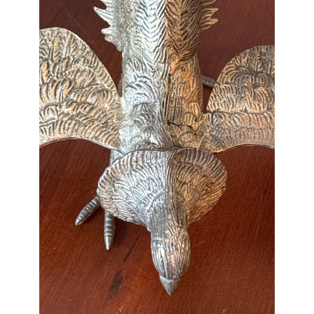 Brass Mid 20th Century Large Solid Brass Pheasants-- A Pair For Sale - Image 8 of 16