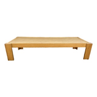 1970s Late Modern Japanese Style Low Oak Coffee Table in the Style of Tage Poulsen For Sale