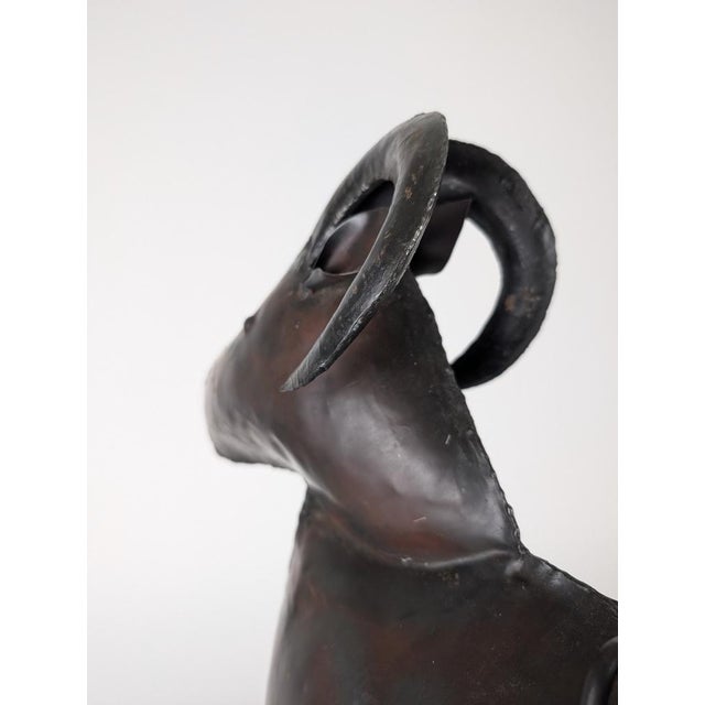 Sculptural Wrought Iron Ram Fireplace Tools in the style of Lalanne, 1980s, Set of 5 For Sale - Image 9 of 15