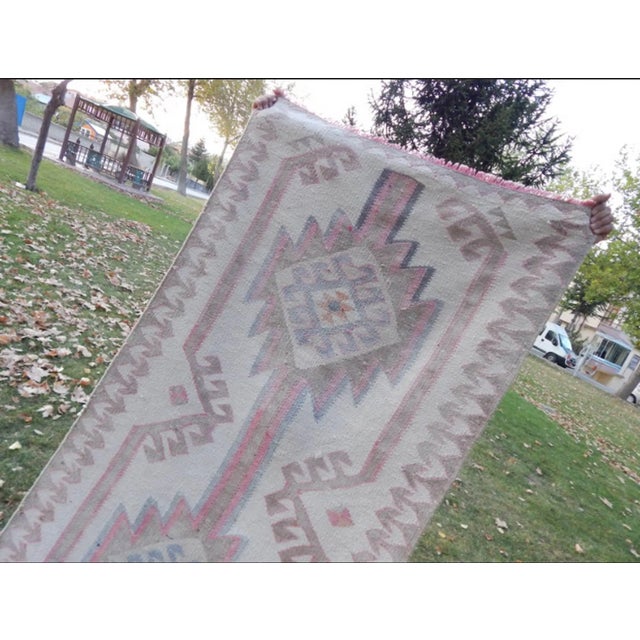 Boucherouite Style Turkish Herki Rug For Sale - Image 9 of 13